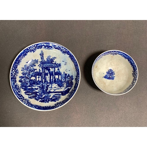 162 - A blue and white slop bowl and sugar bowl possibly from the ''grand tour'' era