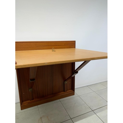 266 - A Mid Century wall mounted folding desk by Mogens Koch