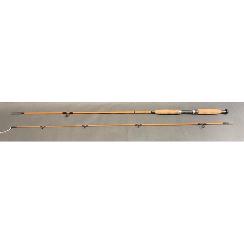 89 - Partidge of Redditch 7'6'' 2 piece split cane spinning fishing rod in VGC with a bag

Fishing rods