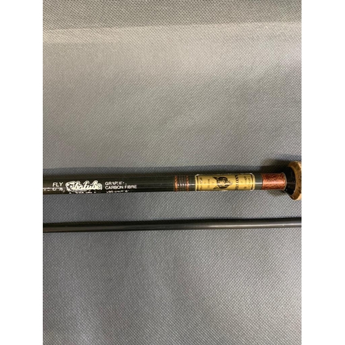 96 - Fibatube of Alnwick (Hardy) 2 piece carbon fly fishing rod 9'7'', 7-8 weight for Foxons of St Asaph,... 