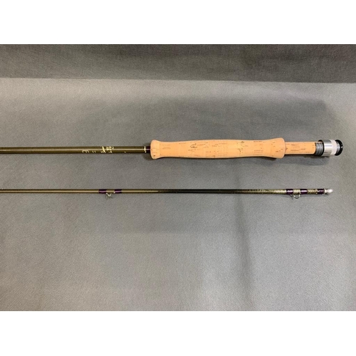 102 - Hardy ''The Hardy Favourite Graphite Fly'' 2 piece carbon fly fishing rod, 9 foot, 6/7 weight in exc... 