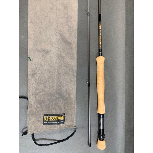 103 - G. Loomis GLX FR107 2 piece carbon fly fishing rod. 9 foot. Line weight 7 in mob, excellent conditio... 