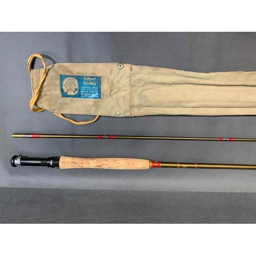 106 - Edgar Sealey ''The Glane'' 2 piece hollow glass 9'6'' fly fishing rod with est. 6 weight. Very littl... 