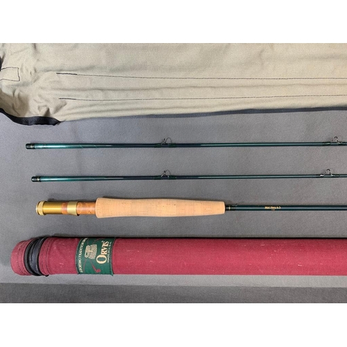 107 - Orvis Trident TL 8'6'' 5 weight 2 piece fly fishing rod (Carbon) in makers protective tube and rod b... 