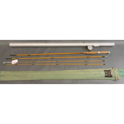 115 - Goodwin Granger ''Champion'' 3 piece and spare top split cane USA built fly fishing rod. Spare top i... 