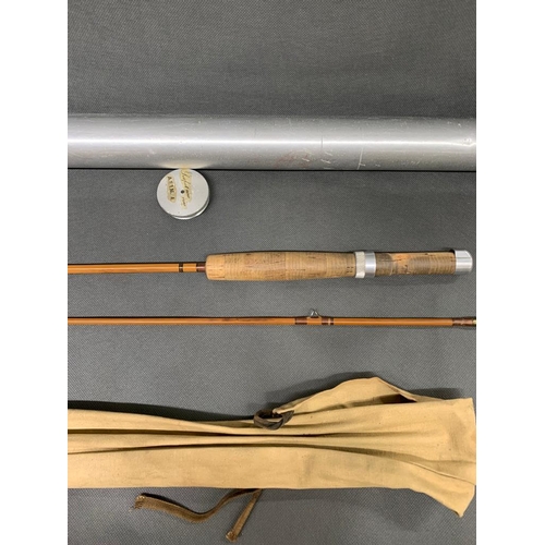 118 - ''Benwoods'' 6'9'' 2 piece split cane fly fishing rod built with Cliff Constable honey coloured cane... 