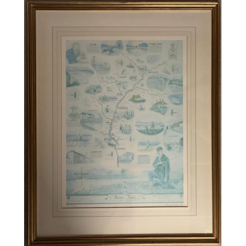 164 - 3 fishing interest scenes prints glazed and framed