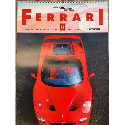 165 - 2 x vintage Ferrari calenders 1995 and 1996, both in mint condition