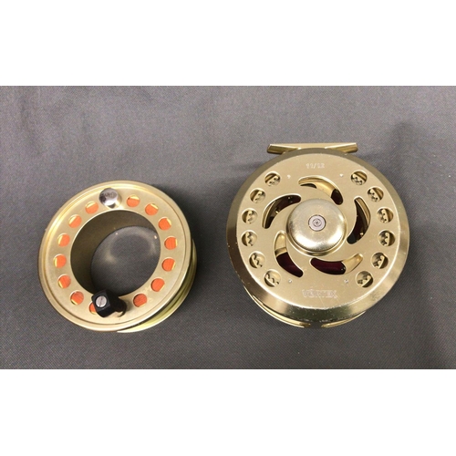 7 - ORVIS VORTEX salmon fishing reel 11/12 with spare spool and Orviz Woncerline. Good condition. 4 1/4'... 