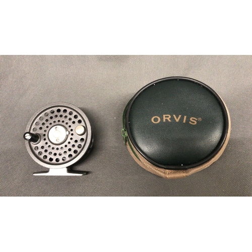 8 - Orvis Battenkill Disc fishing reel 5/6 WT made in England and pouch, 3 1/2. VGC

fishing reels