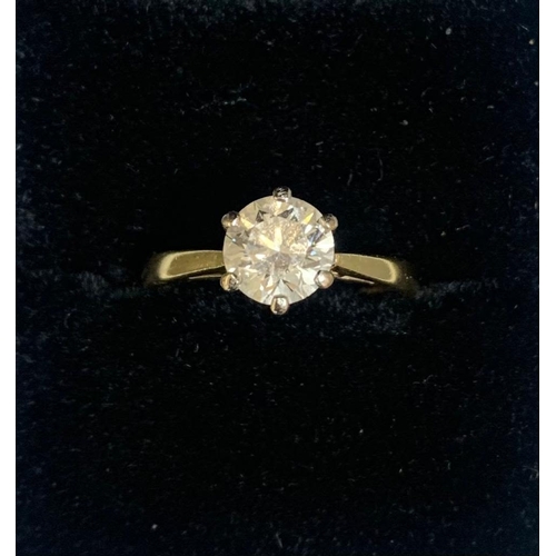 19 - Exceptional Quality Solitaire Style 18 carat ring with brilliant cut diamond, 3.25 grams 
 
 diamond... 