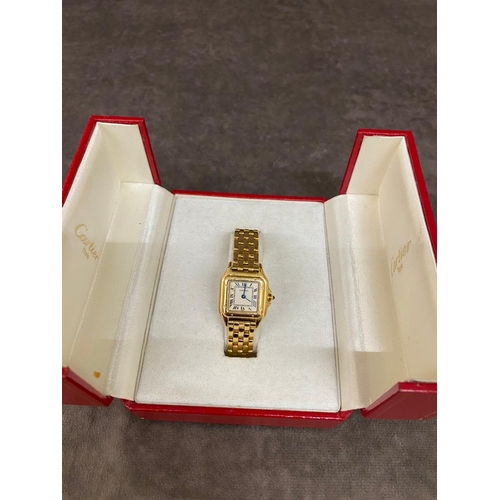 29 - A stunning 18 carat 'Panthere' gold Cartier ladies watch.  
  
 Full Description:  
 Panthere De Car... 