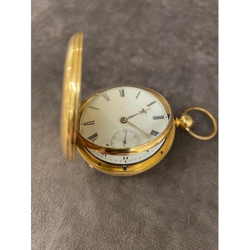 30 - A 19th century 18ct gold pocket watch, engraved Robert Stephenson , a gift of his affectionate fathe... 