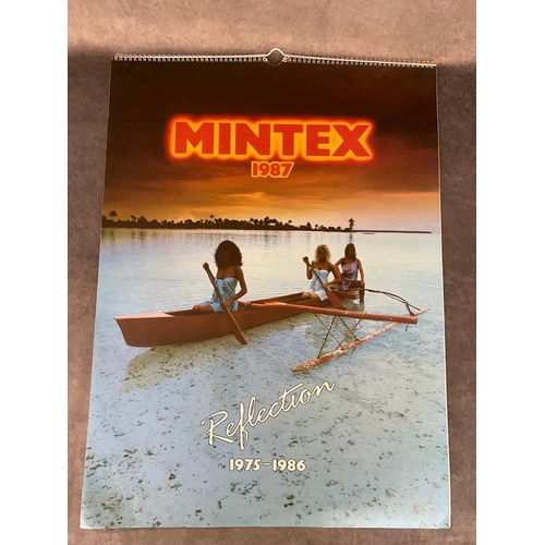 61 - A collection of 9 1980s Mintex calendars from 1983 -1991