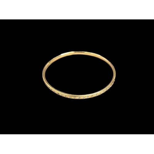 1 - A very good quality 9ct gold bangle set with 60 small diamonds approximately 2ct total 
  
 Total we... 