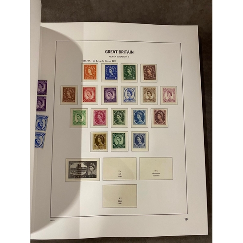 49 - Two Stanley Gibbons folders, pre decimal commemorative stamps. 
  
 1 folder approximately 3/4 full ... 