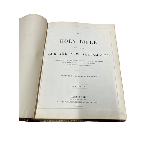 15 - A 19th century new and Old Testament bibles in two volumes published by John W Parker.