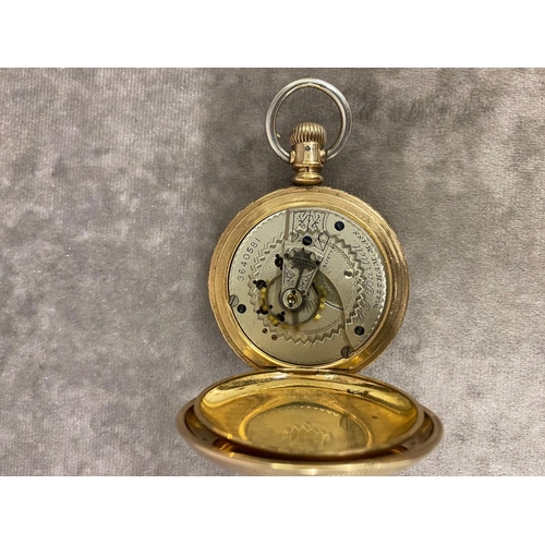 80 - An antique 9ct gold gents pocket watch, PJ Bartlett, Waltham Massachusetts 
  
 The movement is 1887... 