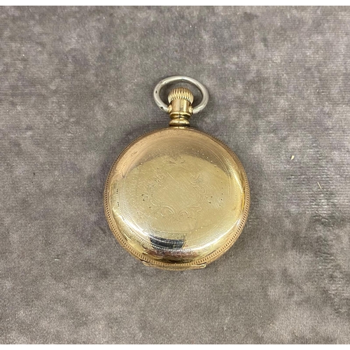 80 - An antique 9ct gold gents pocket watch, PJ Bartlett, Waltham Massachusetts 
  
 The movement is 1887... 