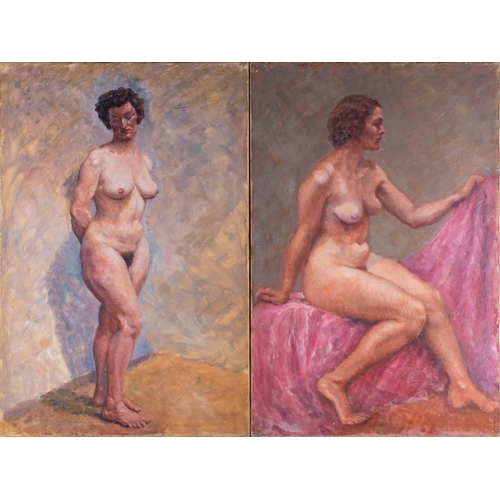 36 - Hans Eriksen (1912-1982) Danish
 depicting two life studies of naked women, one standing, unsigned, ... 