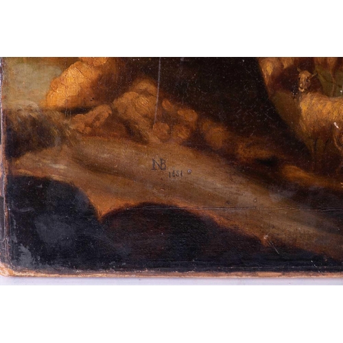 15 - Manner of Nicolaes Berchem (1620-1683) Dutch depicting shepherds with their flock and cattle in an o... 