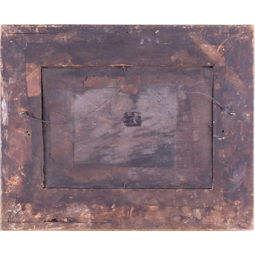 20 - Continental School, 19th century depicting a pastoral scene, unsigned, oil on panel, within a gilded... 