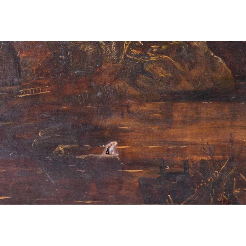 28 - Barbizon School, 19th century depicting a water mill in the forest, signed 'Diaz' and dated 1869, oi... 