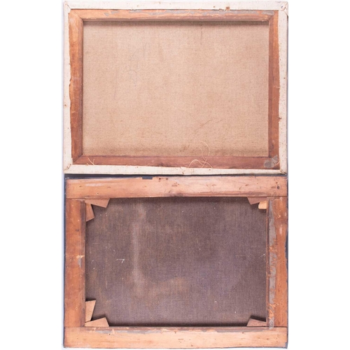 33 - American school, 20th century a pair of oil paintings depicting portraits of a thoroughbred in their... 