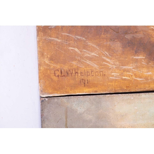 34 - Gertrude L. Whelpton (XIX-XX) British depicting a Thoroughbred in his stable, signed and dated 1911 ... 