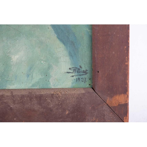 36 - Canadian school, 20th century 'The red tree', depicting a tree in an open landscape, signed 'Lesch' ... 