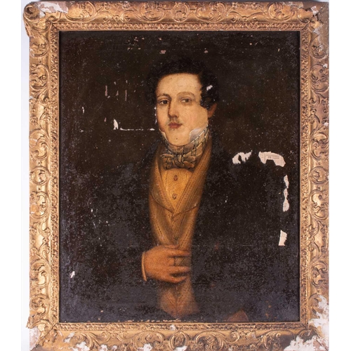 39 - American school, early 19th century. Circle of Zedekiah Belknap depicting the half length portrait o... 