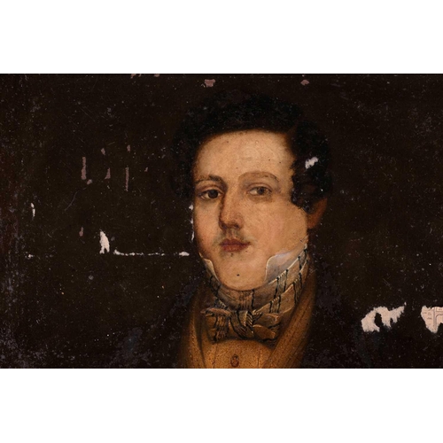 39 - American school, early 19th century. Circle of Zedekiah Belknap depicting the half length portrait o... 