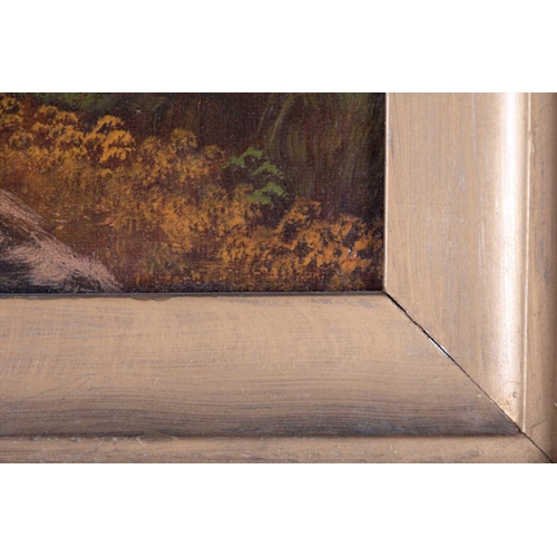 4 - Scottish school, 19th century depicting a pair of Springer Spaniels with a pheasant and a hunting ba... 