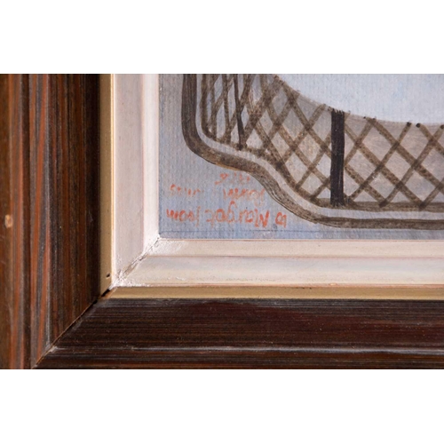 47 - † Alfred Daniels RBA RWS (1924-2015) British two portraits, each depicting white cat in a home inter... 