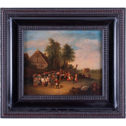 50 - Dutch school, 19th century. Manner of Jan Brueghel The Elder depicting a peasant wedding, unsigned, ... 