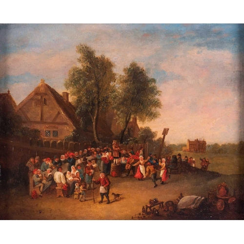 50 - Dutch school, 19th century. Manner of Jan Brueghel The Elder depicting a peasant wedding, unsigned, ... 