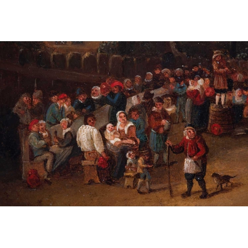 50 - Dutch school, 19th century. Manner of Jan Brueghel The Elder depicting a peasant wedding, unsigned, ... 