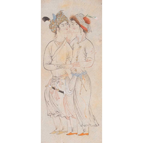 165 - After Reza Abbasi (c.1565-1635) Persian a miniature portrait of a seated girl in a naturalistic envi... 