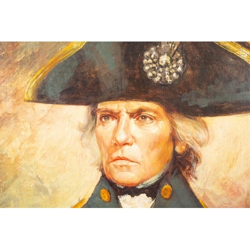44 - † Maciek Piotrowski (1907-1992), a portrait of Vice-Admiral Horatio Nelson, acrylic on board, framed... 