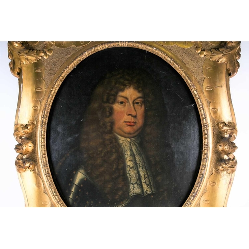 10 - A large early 18th-century portrait of a nobleman with lace collar, reputedly John Maitland, 1st Duk... 