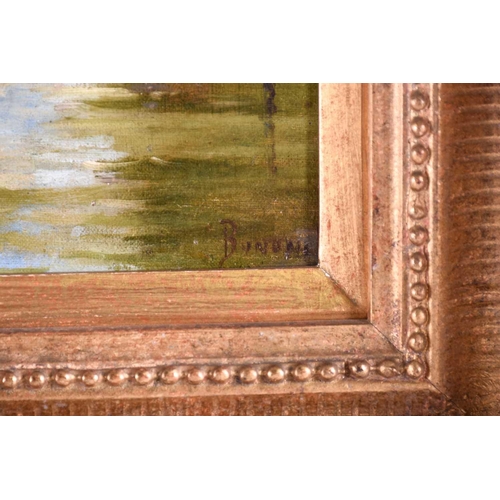 23 - A pair of late 19th century paintings of Venice, oils on canvas, indistinctly signed, each 33 cm x 1... 