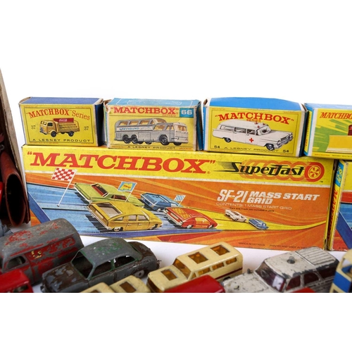 372 - Six boxed Matchbox Lesney Series vehicles, numbered 37, 40 (x2), 54, 66 and 72, together with a late... 