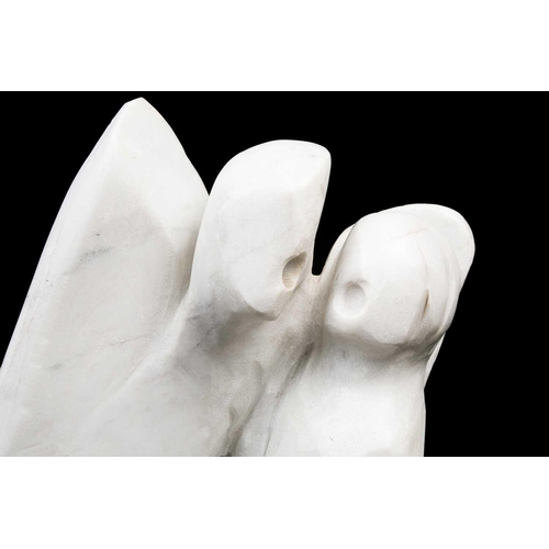 416 - Sven Berlin (1911-1999) British: 'The Angel', sculpture in marble, inscribed monogram signature and ... 