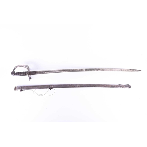 422 - A Victorian Rifle |regiment officers sword, 1827 pattern, with etched single fullered blade, the pla... 