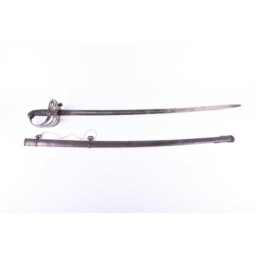 422 - A Victorian Rifle |regiment officers sword, 1827 pattern, with etched single fullered blade, the pla... 