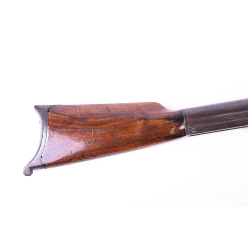 423 - A late 19th century Gem break barrel air rifle, circa 1890, the octaganol barrell stamped 'Patent' w... 