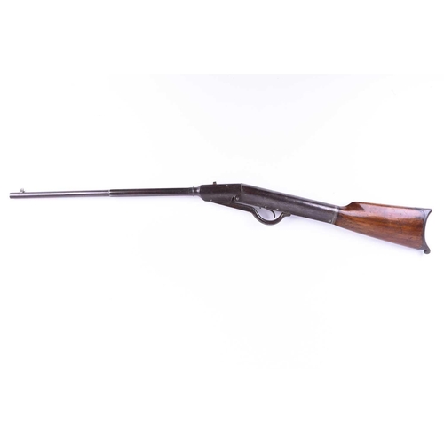 423 - A late 19th century Gem break barrel air rifle, circa 1890, the octaganol barrell stamped 'Patent' w... 