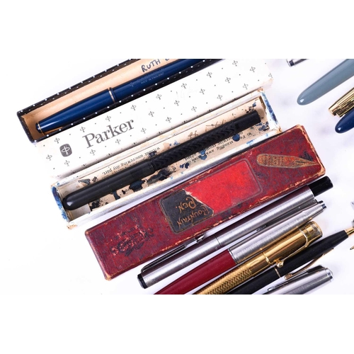 463 - A collection of pens, comprising: a boxed Parker 