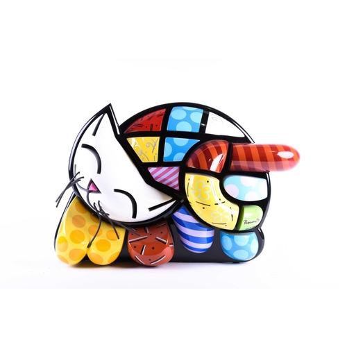 465 - Romero Britto (b.1963) Brazilian, a large limited edition three-dimensional abstract figure of a cat... 