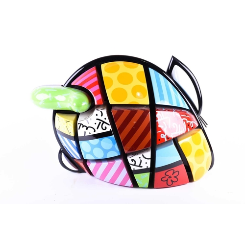 465 - Romero Britto (b.1963) Brazilian, a large limited edition three-dimensional abstract figure of a cat... 